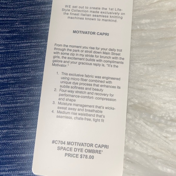 HOMMA Women's Blue Ombre Capris - Picture 6 of 10